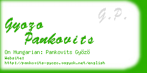 gyozo pankovits business card